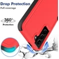 thumbnail image 3 of for Samsung Galaxy S21 Plus Case: Dual Layer Protective Heavy Duty Cell Phone Cover Shockproof Rugged with Screen Protector - Military Protection Bumper Tough - Samsung Galaxy S21+ Plus 5G, Red, 3 of 15