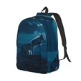 thumbnail image 2 of Yiaed Lonely Night Wolf Print Backpack, Premium Laptop Backpack, Travel Backpack for Women, Lightweight Backpacks, Comfortable Back Pack-Small, 2 of 5