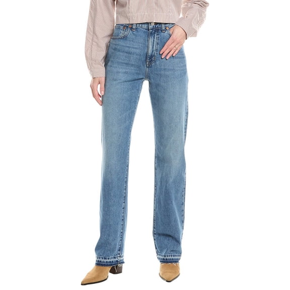 Madewell womens The Rail Reston Wash Straight Jean, 27, Blue