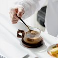 thumbnail image 4 of Juego de Tazas de Café, de Té de Vidrio con Cuchara, Posavasos de Madera, de Té con Leche Sencilla para el Hogar, 4 of 5