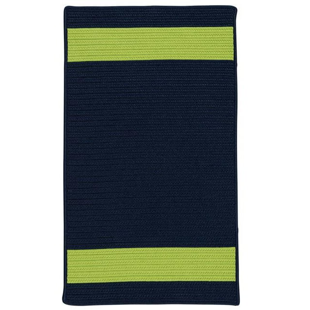 Colonial Mills Rug AR15R096X132S Aurora Rectangle Braided Area Rug Navy Green - 8 x 11 ft.