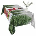thumbnail image 2 of Grey Christmas Table Cloth Waterproof Tablecloths, Xmas Tree Snowflake Winter Gifts Tablecloth Dining Table Cover for Kitchen Party Tabletop Outdoor, Rectangle Tablecloth 60x120 Inch, 2 of 9