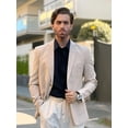 thumbnail image 5 of COOFANDY Men's Cotton Linen Blazer Slim Fit Linen Sport Coat Two Button Linen Jacket with Pockets, 5 of 6