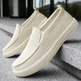 thumbnail image 6 of Men's Shoes Summer Casual Shoes One Foot Stirrup Walking Breathable Soft Bottom Not Tired Feet Old Cloth Shoes Men 7.5 Beige, 6 of 7