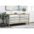 thumbnail image 2 of Elegant Decor Contempo 72" Metal and MDF Mirrored Dresser in Antique Gold, 2 of 8