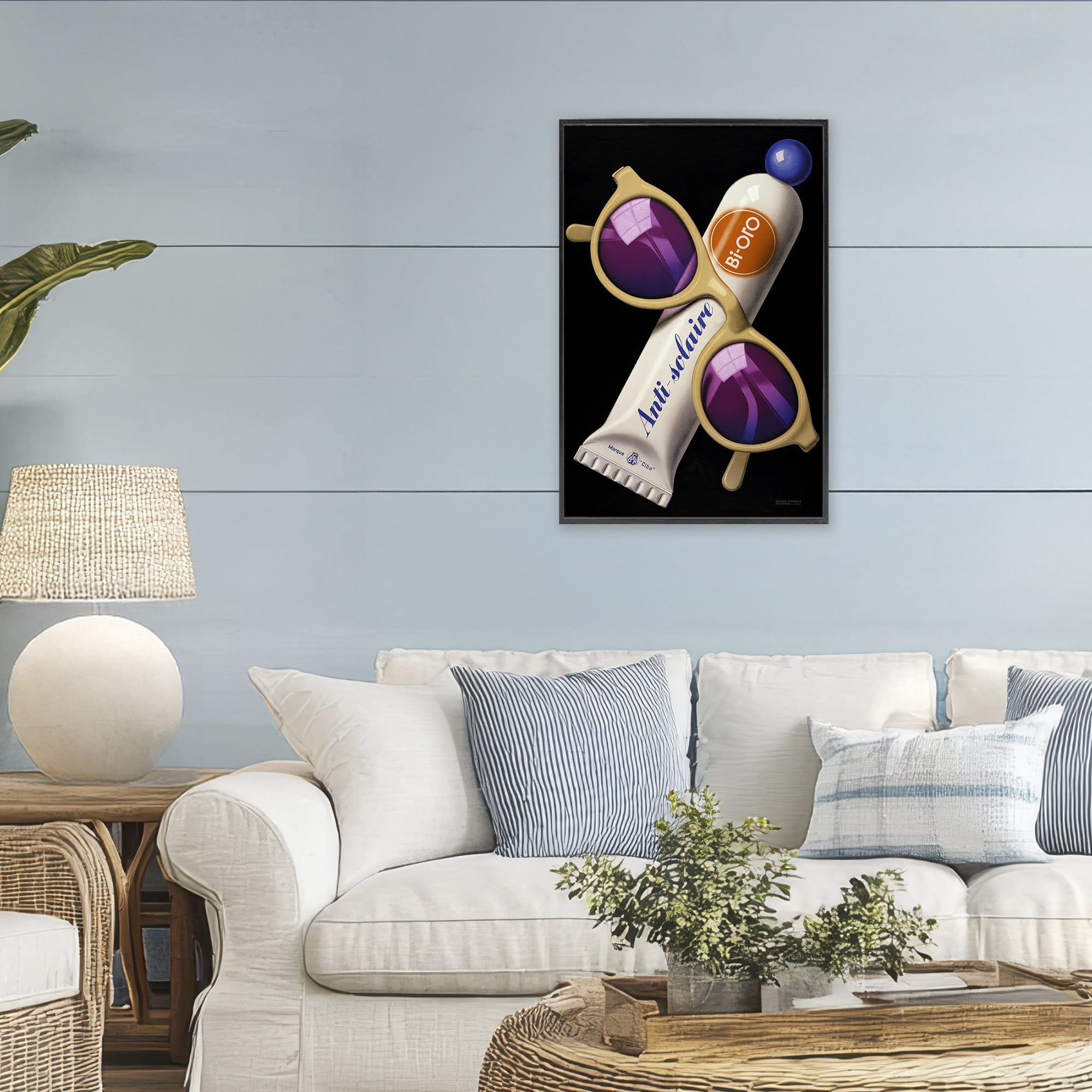 Stupell Industries Sunblock & Sunglasses Black Framed Giclee Art, design by Print Collection