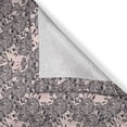 thumbnail image 3 of Ambesonne Pink Floral Kitchen Curtains, Creative Bindweed Motif, 55"x45", Blush Champagne, 3 of 3