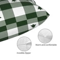 thumbnail image 3 of Yiaed Green White Lumberjack Plaid Print Brushed Microfiber Envelope Pillowcases, Standard,Envelope Closure Pillow Cases(No pillow core)-20"x30", 3 of 6