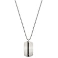 thumbnail image 3 of Stainless Steel Eagle Dog Tag Black Ip-plated Polished Necklace, 3 of 7