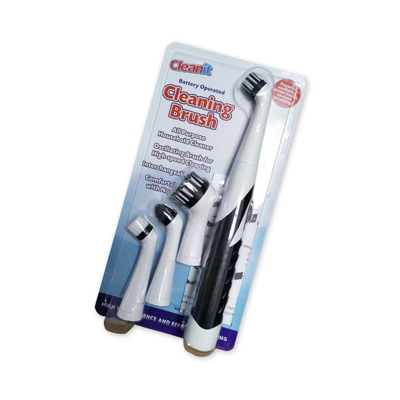 Cepillo de limpieza eléctrico profesional, depurador sónico potente, pieza de limpieza de polvo, depurador eléctrico cómodo, cocina y baño Suministros de limpieza para el hogar Blanco negro Naiovety HA023989-03