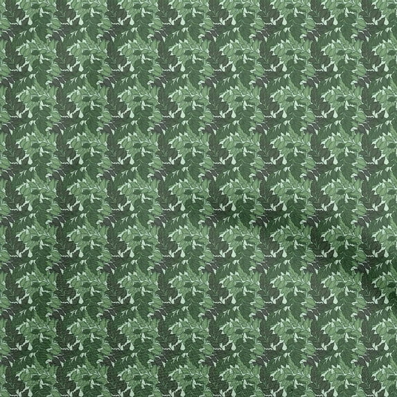 oneOone Cotton Poplin Twill Green Fabric Leaves Diy Clothing Quilting Fabric Print Fabric By Yard 56 Inch Wide