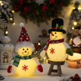 thumbnail image 5 of GQDIN 9 Inch Lighted Christmas Table Decorations, LED Lighting Snowman Tabletop Figurine, Winter Xmas Decor for Home Indoor Kitchen Room Holiday Party, 5 of 6