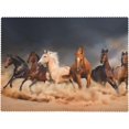 thumbnail image 6 of Horse Rectangle Tablecloth Horses Herd Run in Desert Sand Storm Table Cloth for Kitchen Dining Tablecloths Table Cover Decor for Party Patio 60 x 84 Inch, 6 of 7