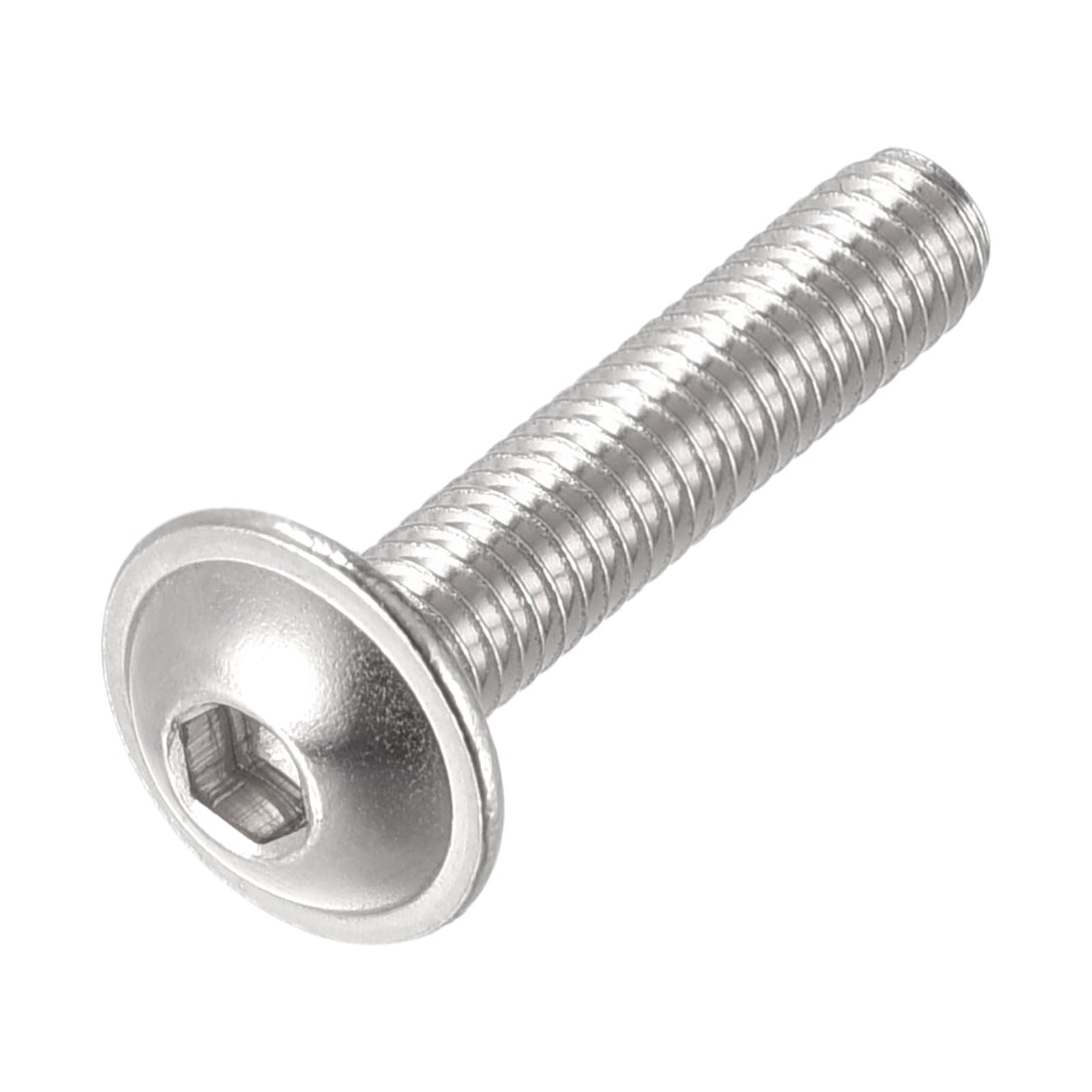 Uxcell M4 x 20mm 304 Stainless Steel Flanged Button Head Socket