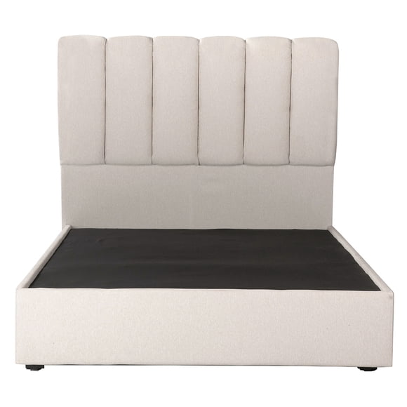 Recámara Matrimonial Kami Crema con Cabecera + Box Base Cama