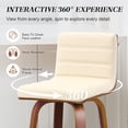 thumbnail image 4 of Foreate 26" Swivel Counter Height Bar Stool, PU Leather, 440LBS Capacity, Mid-Century Modern Design for Kitchen & Bar, 4 of 8