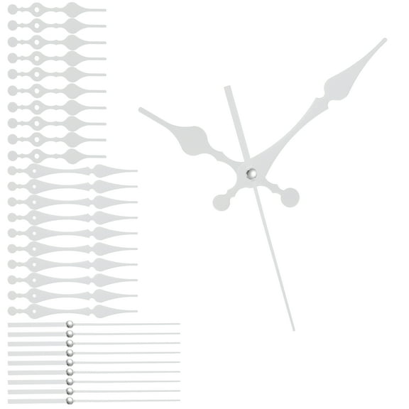 10 Sets Clock Hands, Aluminum Clock Hands Only Kit Parts Mechanism Replacement for DIY Clock Repair Movements Parts for Living Bed Room Home Decor, White 4.6 Inch