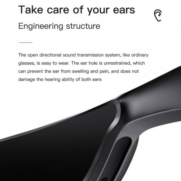 Polarized Sunglass Lenses -Music Bluetooth Audio Glasses, Low
