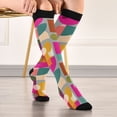 thumbnail image 5 of FORMRS Womens Knee High Socks Casual Long Thick Travel Daily Wear, 1 Pair, Abstract Geometric Pattern, 5 of 6