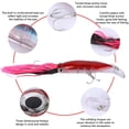 thumbnail image 3 of Se?uelos de Pesca Ecomeon Calamar Pulpo Agua Salada Crankbaits Rojo, 3 of 6