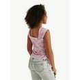 thumbnail image 2 of Justice Girl's Cap Sleeve Cinch Tee, Sizes XS - XLP, 2 of 7