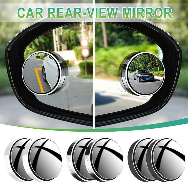 Vaidha Nouveau 2 Pcs Support de Ventouse pour Rétroviseur de Voiture Rotation à 360 Degrés Cadre Rond