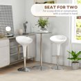 thumbnail image 4 of HOMCOM Glass Bar Table for 2 People, High Pub Table with Steel Base, Clear, 4 of 10
