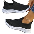 thumbnail image 5 of CIENVNSTG Women'S Walking Shoes Slip On Athletic Running Sneakers Knit Mesh Comfortable Work Shoe Casual Breathable Lightweight Non Slip Sock Shoes Black 36, 5 of 5