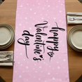 thumbnail image 5 of Table Runners 72 Inches Long Dress Scarves, Valentine's Day Farmhouse Kitchen Table Runner, Coffee Tablerunners, Flamingos Roses Love Romance Ombre Pink 14x72 Inch, 5 of 9