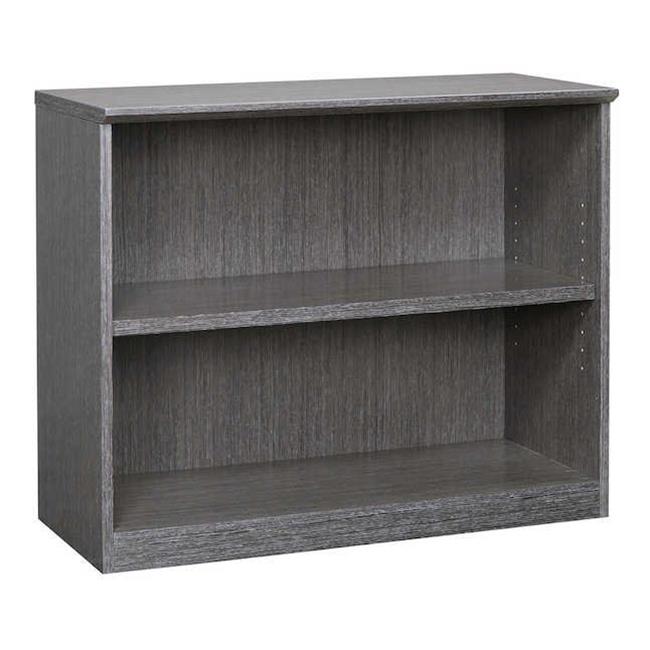 Mayline VB2CGR Veneer 2Shelf Bookcase Charcoal Gray