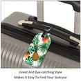 thumbnail image 3 of Square 2Pack PU Leather Fruit Cruise Luggage Tag with Privacy Cover and Name ID Tag for Travel Handbags Backpacks Luggage Tags, 3 of 6