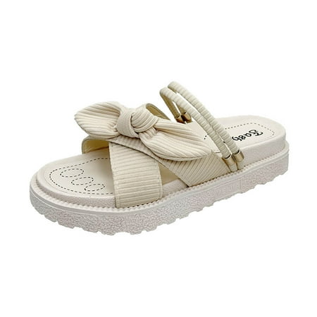 

Sandals Women Ladies Sandals Sandals Bow Knot Platform Soft Sole Comfort Flip Flop Beach Sandals