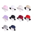 thumbnail image 5 of Yuanlong Womens Plain Bucket Hat Reversible Cotton Sun Hat Lightweight Foldable Outdoor Summer Travel Beach Casual Fisherman Cap, 5 of 5
