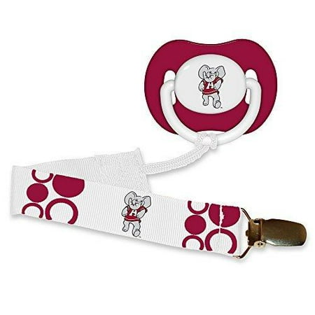 Alabama Crimson Tide Single Pacifier with Clip