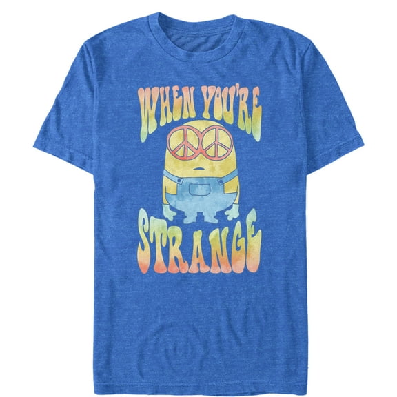 Men's Despicable Me Minion Tie-Dye Strange  Graphic Tee Royal Blue Heather Medium