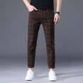 thumbnail image 4 of Pantalones casuales de verano para hombre, de algodón, ajustados, de talla grande, nuevos, estéticos, de estilo coreano, de diseñador clásico, 4 of 4