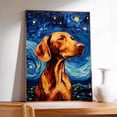 thumbnail image 3 of Vizsla Starry Night Dog Canvas Print - Van Gogh Inspired Dog Wall Art Decor - Makes a Great Gift for Home Decor, Living Room, Bedroom - Ready to Frame, 3 of 5