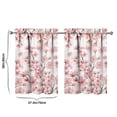 thumbnail image 4 of Tropical Flower Curtains - 2 PCS Boho Watercolor Leaves & Floral Panels, Rod Pocket Design, 27.5x36 Inch, 4 of 4