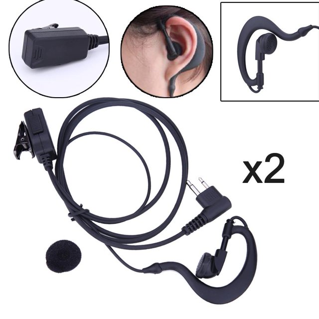 10 Uds. Auricular de 2 pines micrófono PTT para Motorola CB Radio CP88 CP040 CP100