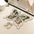 thumbnail image 3 of JingChun Butterfly Shaped Area Rug, Soft Diatomite Mat, Thin Doormat Not Bulky, Non Slip TPR Backing Foot Pad, Dry Feet Carpet for Inside Home Under Table, 3 of 6