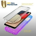 thumbnail image 2 of Samsung Galaxy A72 5G Case With Built-in Screen Protector, Rosebono Hybrid Glitter Sparkle Transparent Colorful Gradient TPU Skin Cover 360 Protection Case For Samsung Galaxy A72 5G (Blue/Purple), 2 of 5