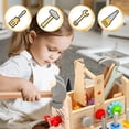 thumbnail image 2 of Montessori Wooden Tool Kit for Creative Toddlers, Includes Reversible Design for Tool Bench or Storage, Fine Motor Skills Development & DIY Model Building, Educational Set for, 2 of 7