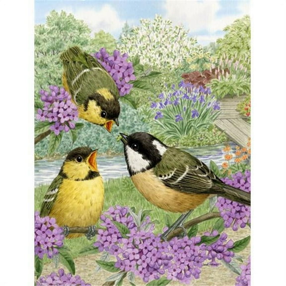 Coal Tits Flag Garden Size