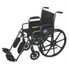 Medline K3 Basic Lightweight Wheelchair, 18" Wide Seat, Desk-Length Arms, Elevating Leg Rests