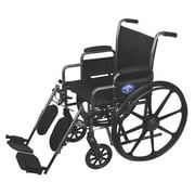 Medline K3 Basic Lightweight Wheelchair, 18" Wide Seat, Desk-Length Arms, Elevating Leg Rests