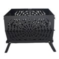 thumbnail image 2 of Mesa de fuego de acero al carbono para patio al aire libre, horno de barbacoa plegable, parrilla para hoguera portátil extraíble, estufa de leña, 2 of 6