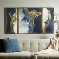 thumbnail image 2 of 32" x 36" Abstract Framed Wall Art with Gold Aluminum Frame, by CosmoLiving by Cosmopolitan (3 Count), 2 of 7