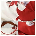 thumbnail image 3 of Blouse pour Femmes en Soie Glacée Col Rond Imprimé Floral Manches Courtes Grande Taille, 3 of 7