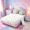 thumbnail image 3 of meiyoeat Cartoon Cute Cats 7-Piece King Bedding For Kids,Colorful Kawaii Kitten Print King Bed In A Bag For Girls,Reversible, 3 of 7