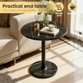 thumbnail image 2 of PinkSheep Small Round Side Table End Table Accent Table Drink Table for Living Room Bedroom Small Spaces, Black, 2 of 7